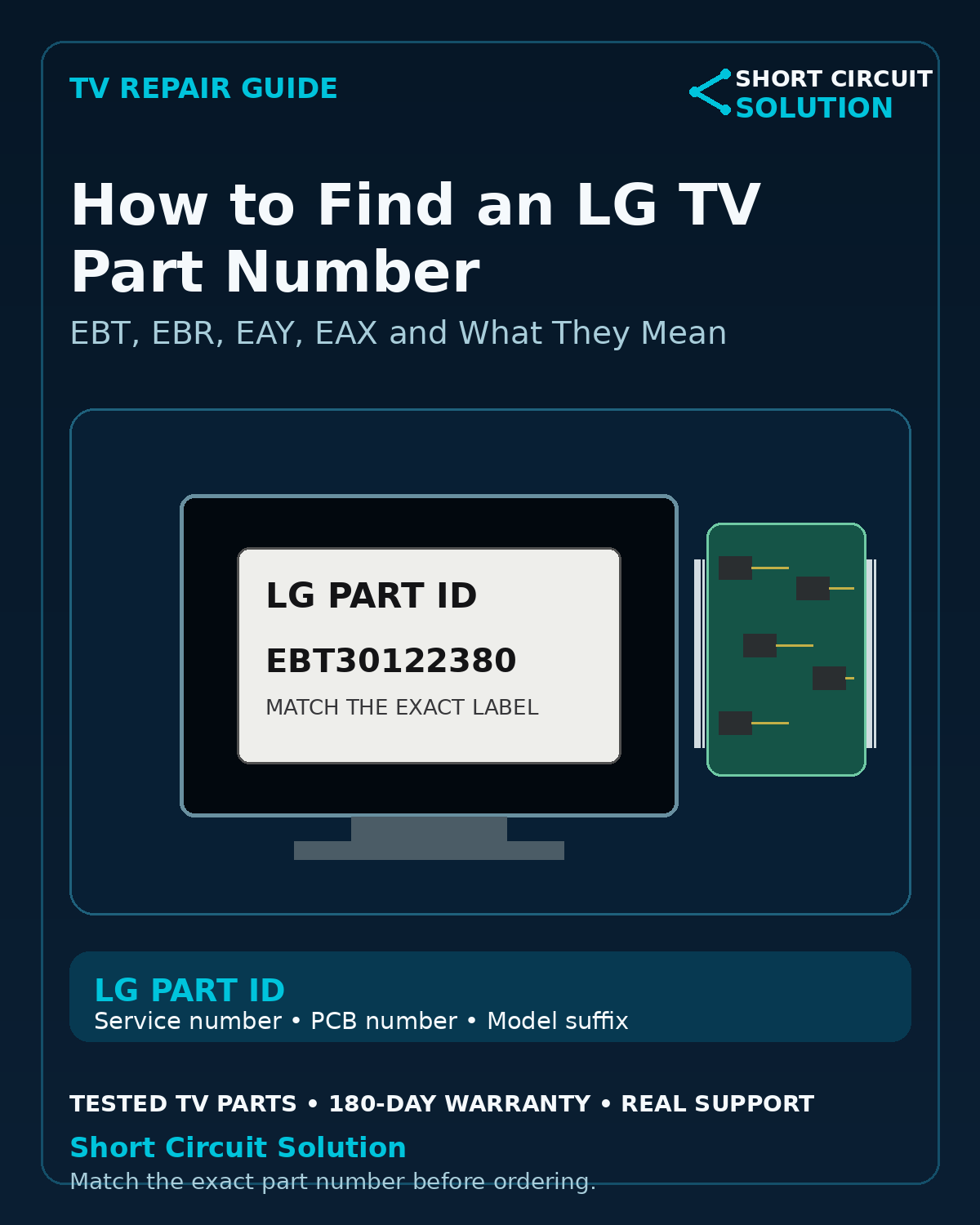 LG TV part number identification guide - Short Circuit Solution