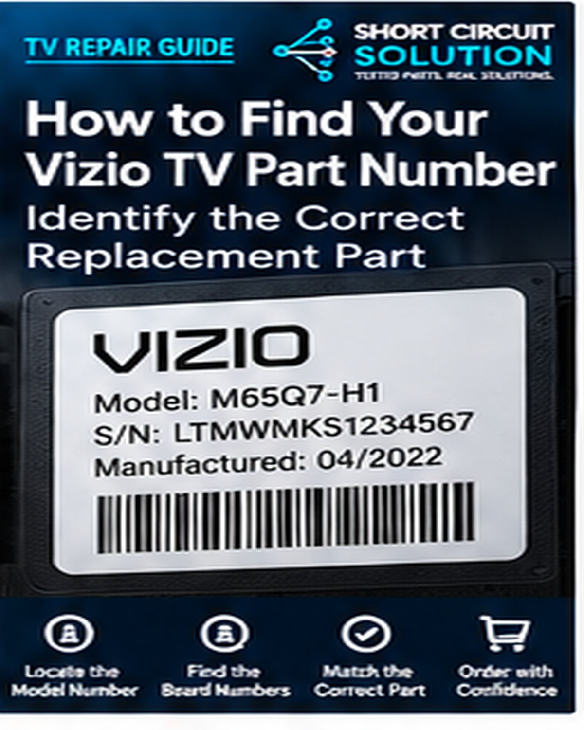 Vizio TV part number identification guide