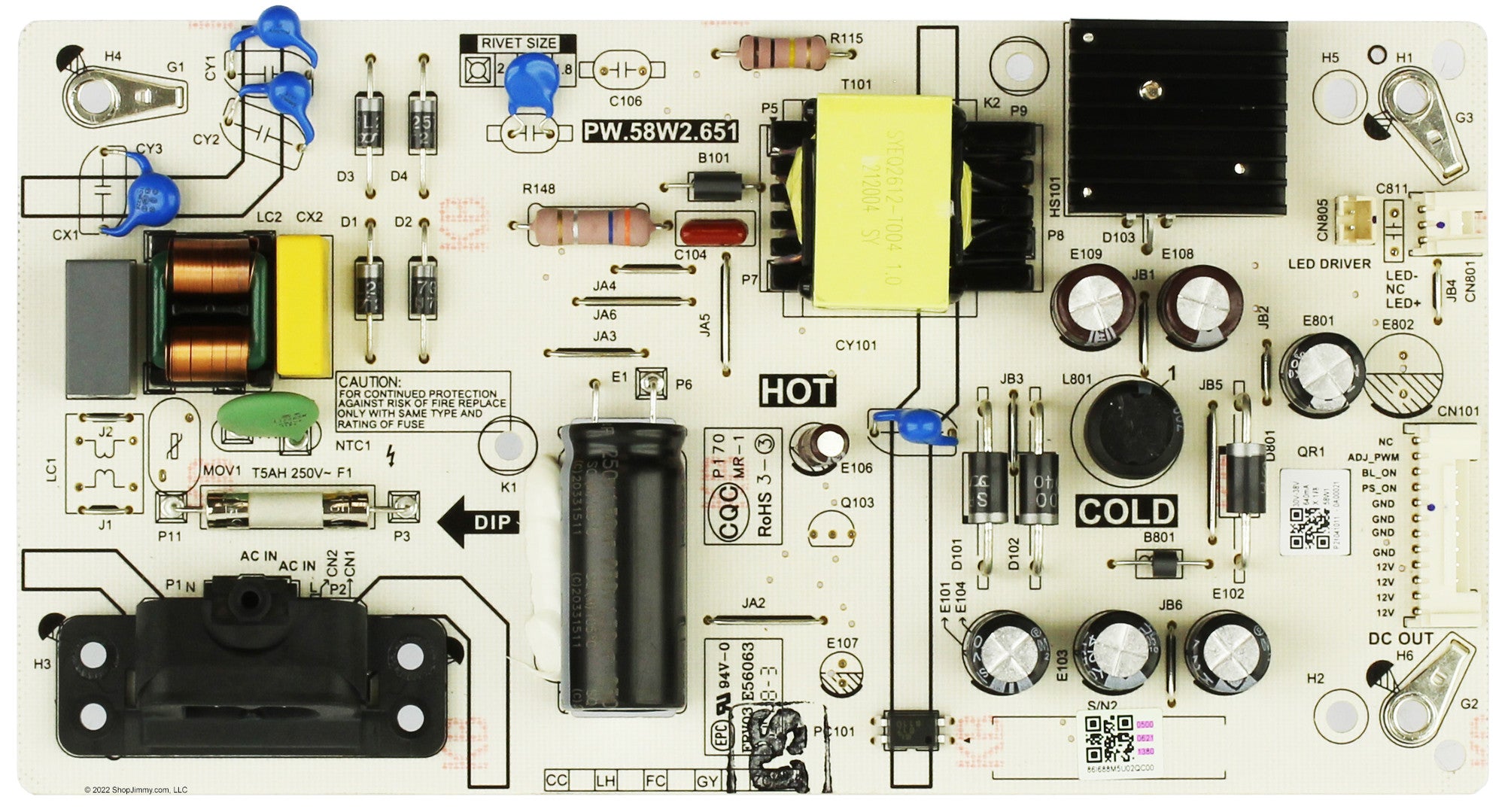 0500-0621-1380 Insignia PW.58W2.651 Power Supply/LED Driver