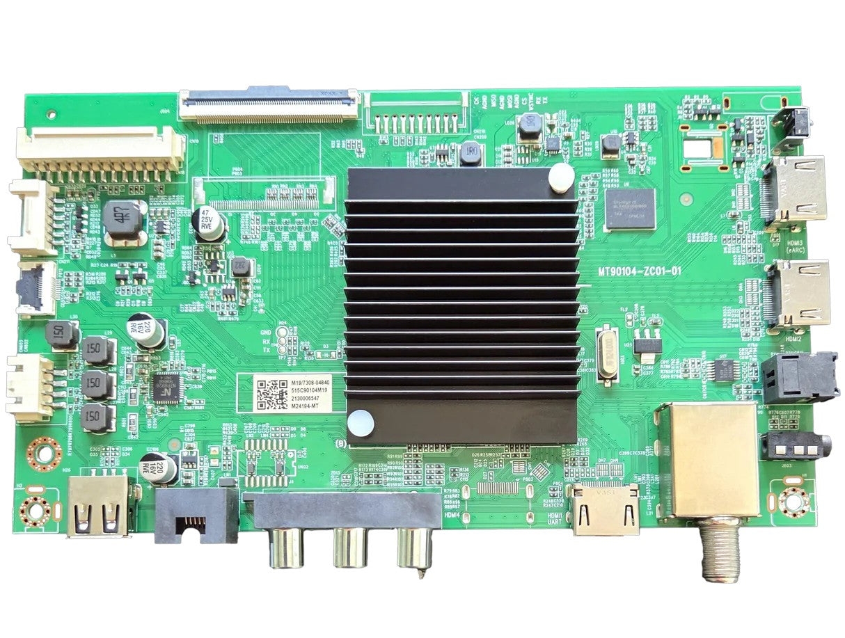 Onn M24194-MT Main Board, 515C90104M19, MT90104-ZC01-01, M19, 100012587