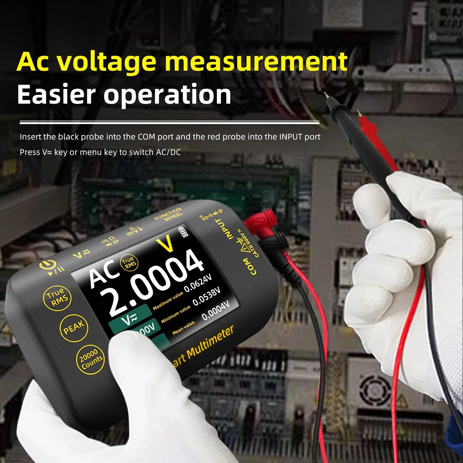 BSIDE S40 High Precision Digital Multimeter 2.8" TFT Screen 1000V DC 750V AC Test