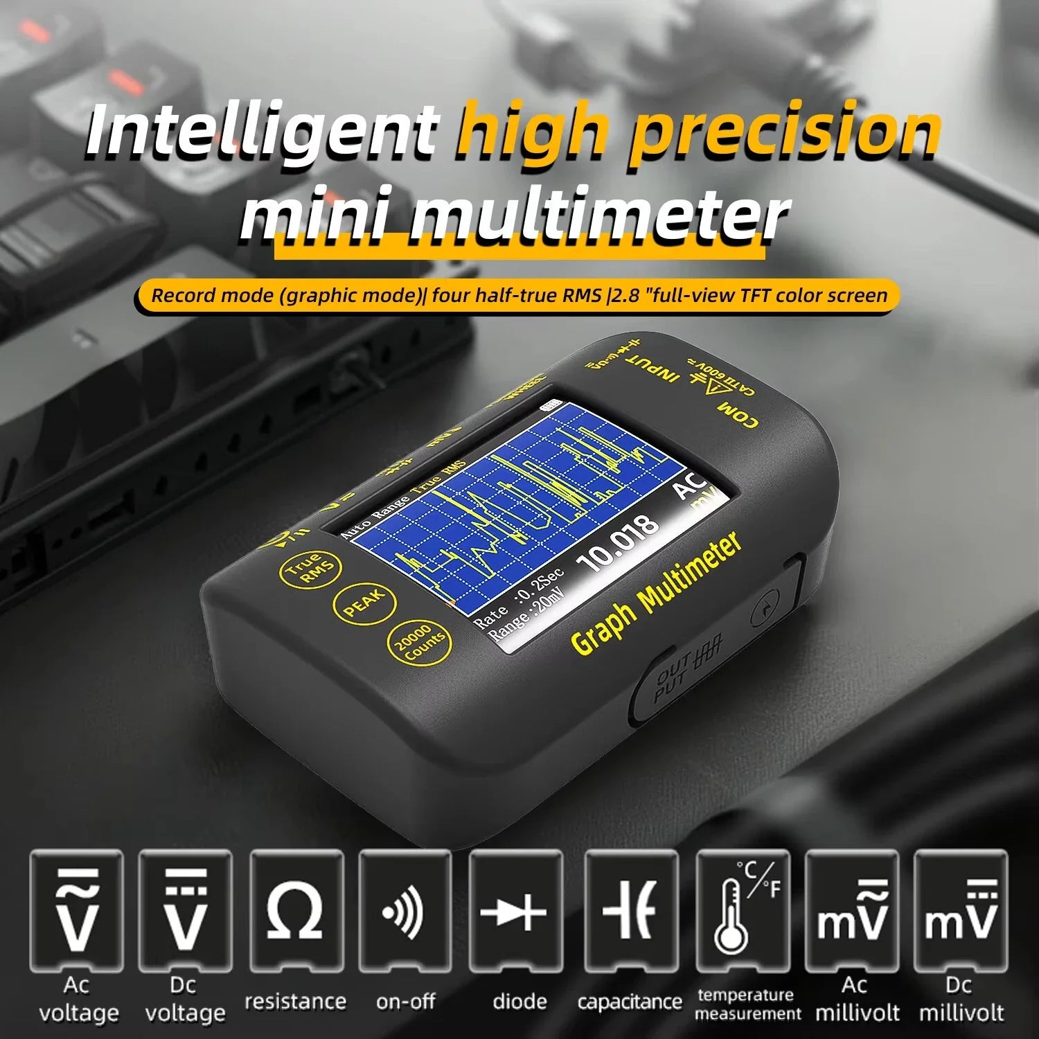 BSIDE S450 Intelligent Digital Multimeter 20000 Counts Voltage Real