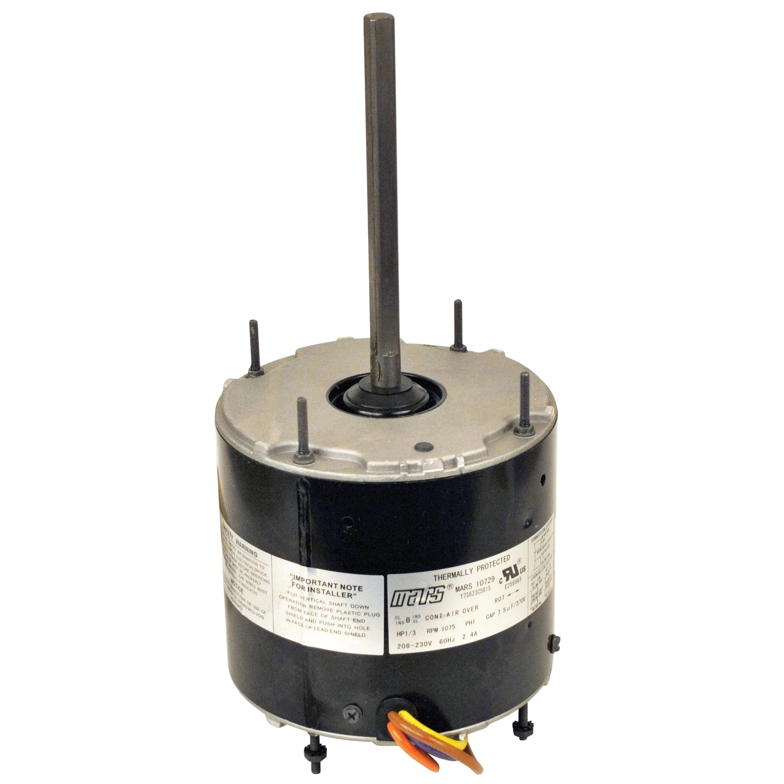 MARS 10404 1/4HP 825rpm Outdoor Condenser Fan Motor 8 poles, 1 shaft, TEAO Enclosed