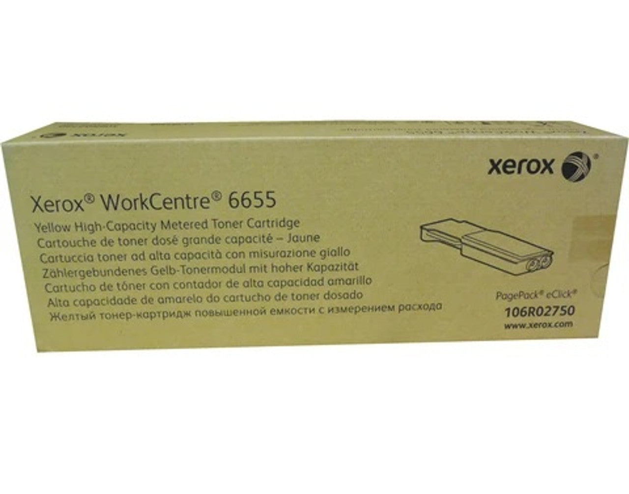 New, Pre-Owned - Xerox WORKCENTRE 6655 High Yield Yellow Toner Cartridge, 106R02750