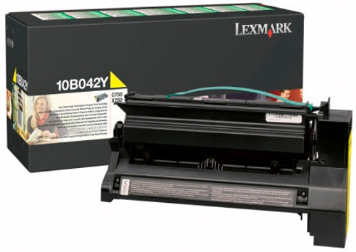 New, Pre-Owned - Lexmark C750 High Yield Yellow Toner Cartridge, 10B042Y