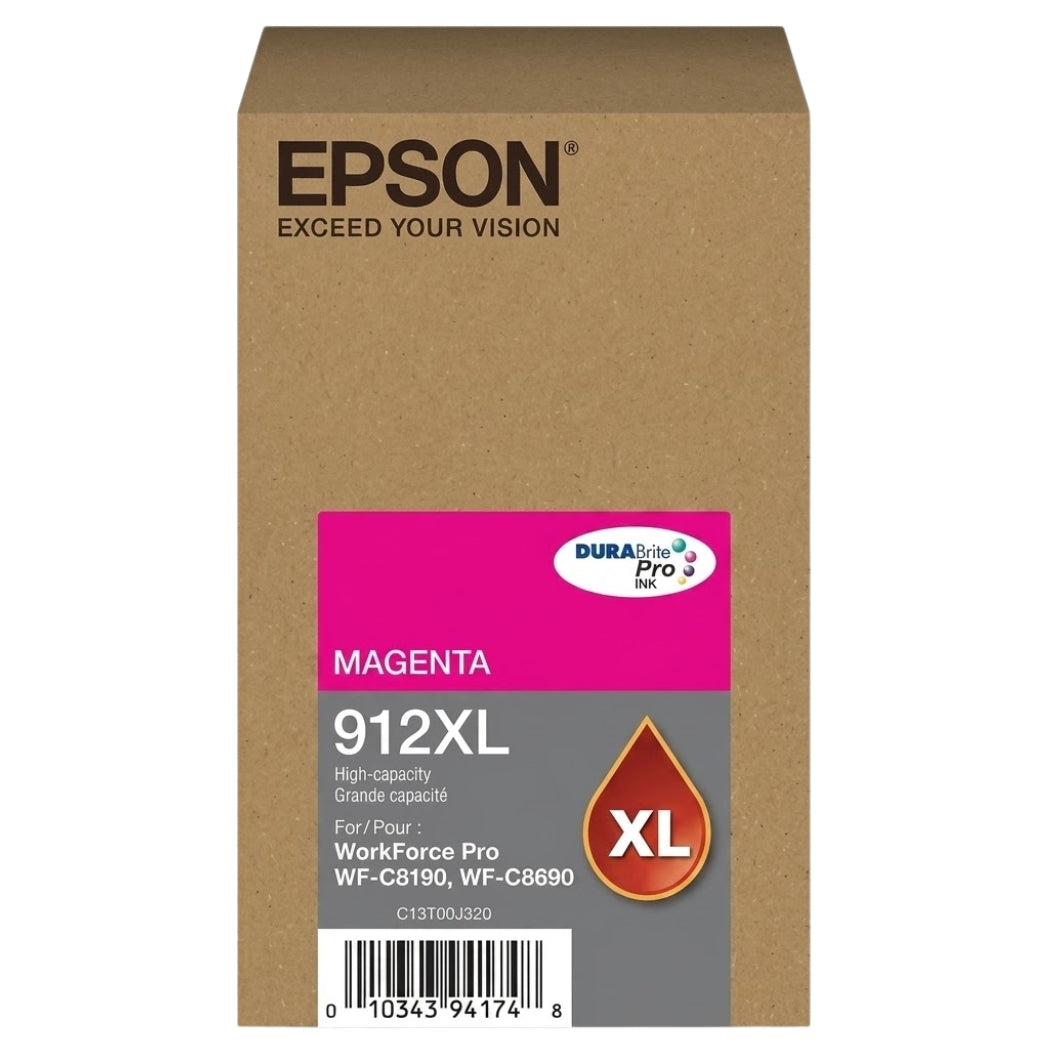 New, Pre-Owned - Epson 912XL High Yield Magenta Ink Cartridge, T912XL320