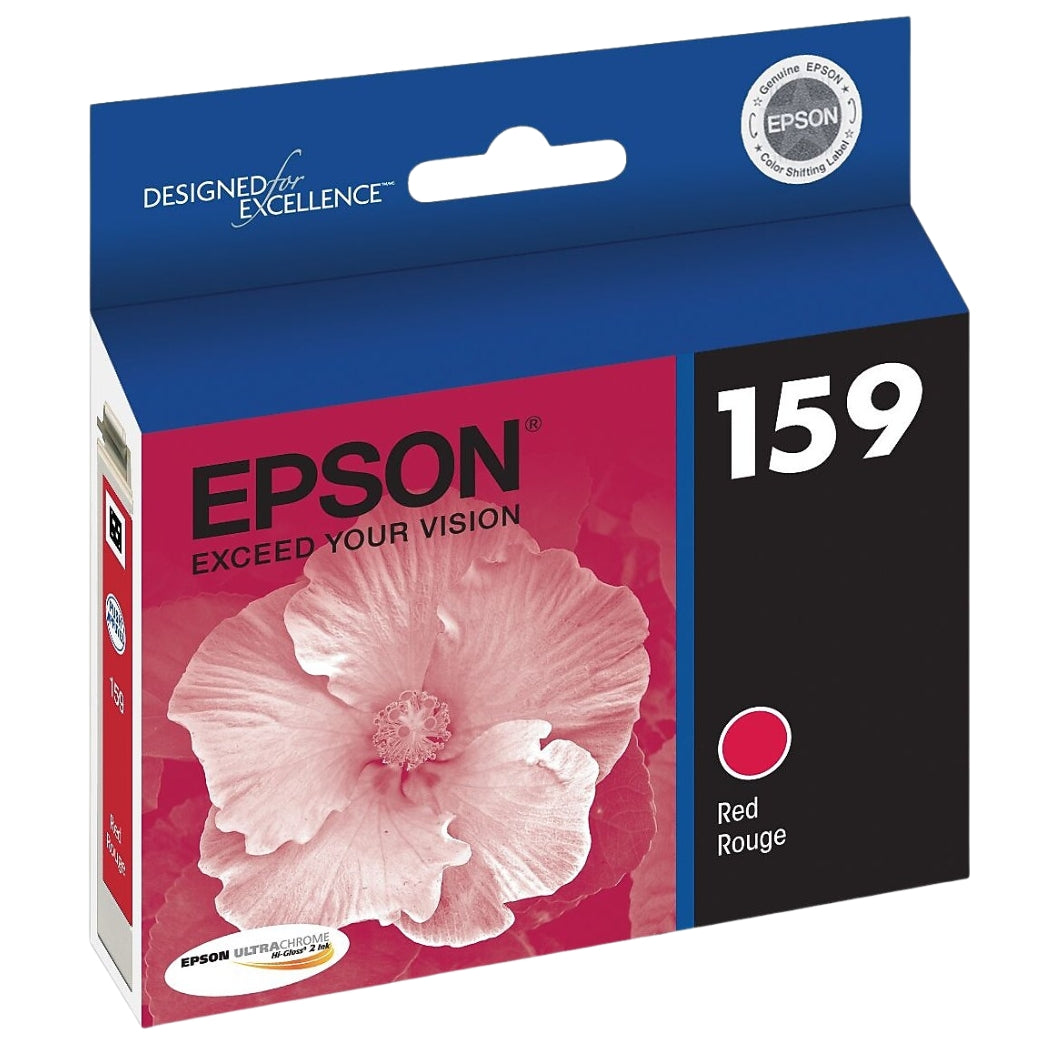New, Pre-Owned - Epson 159 Standard-Yield Red UltraChrome (Hi-Gloss 2) Ink Cartridge, T159720