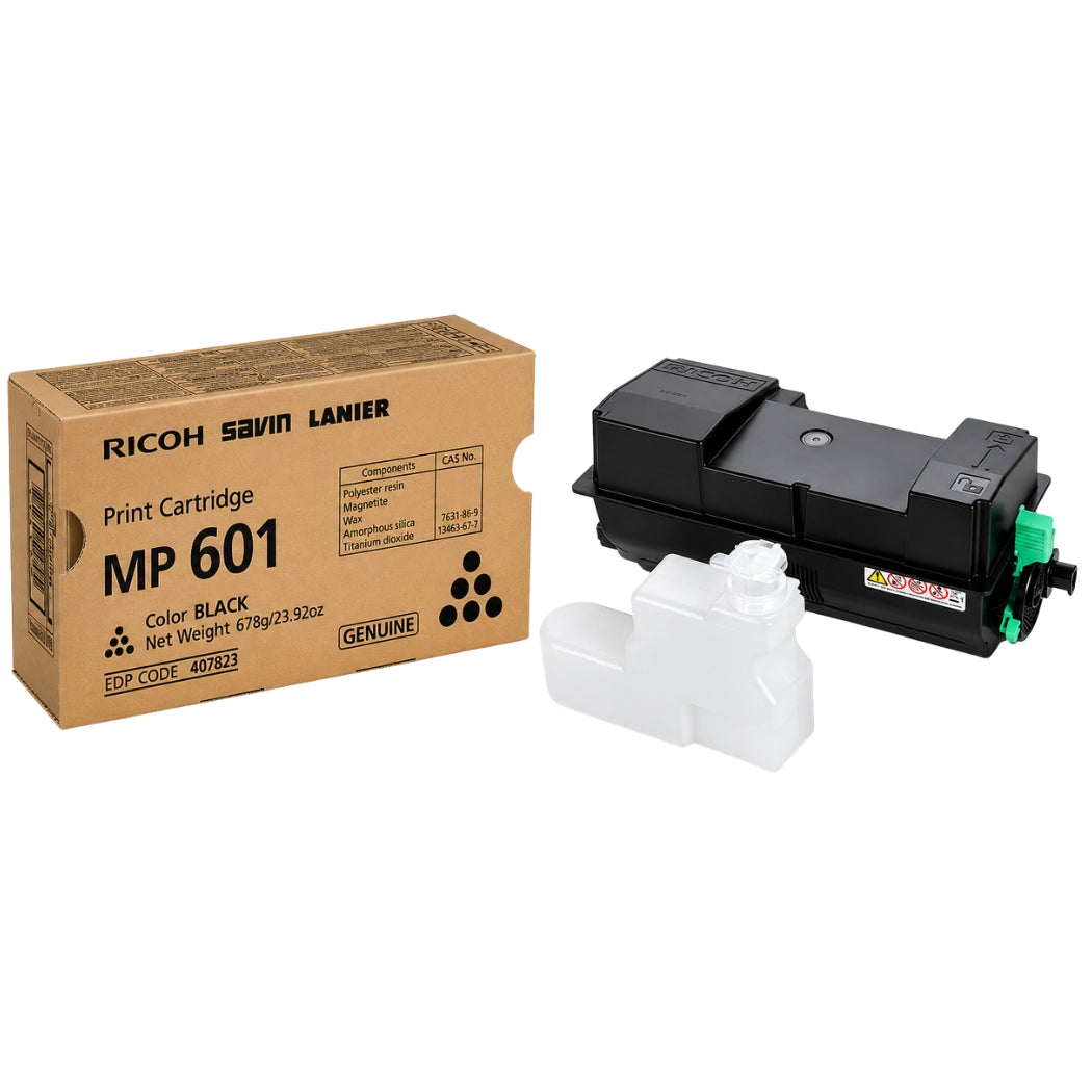 New, Pre-Owned - Ricoh MP 601 High Yield Black Toner Cartridge, 407823