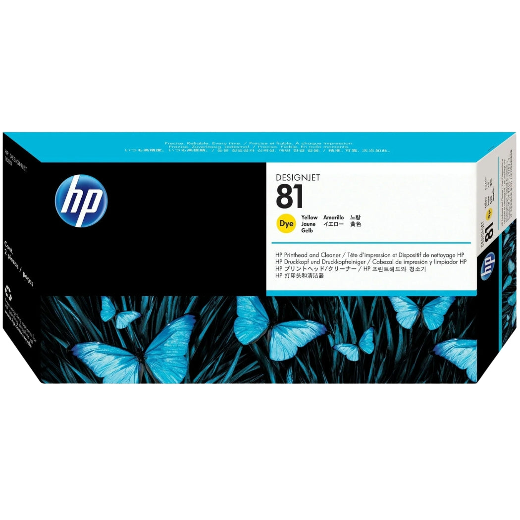 New, Pre-Owned - HP 81 Yellow Printhead ONLY DesignJet Ink Cartridge, C4953A