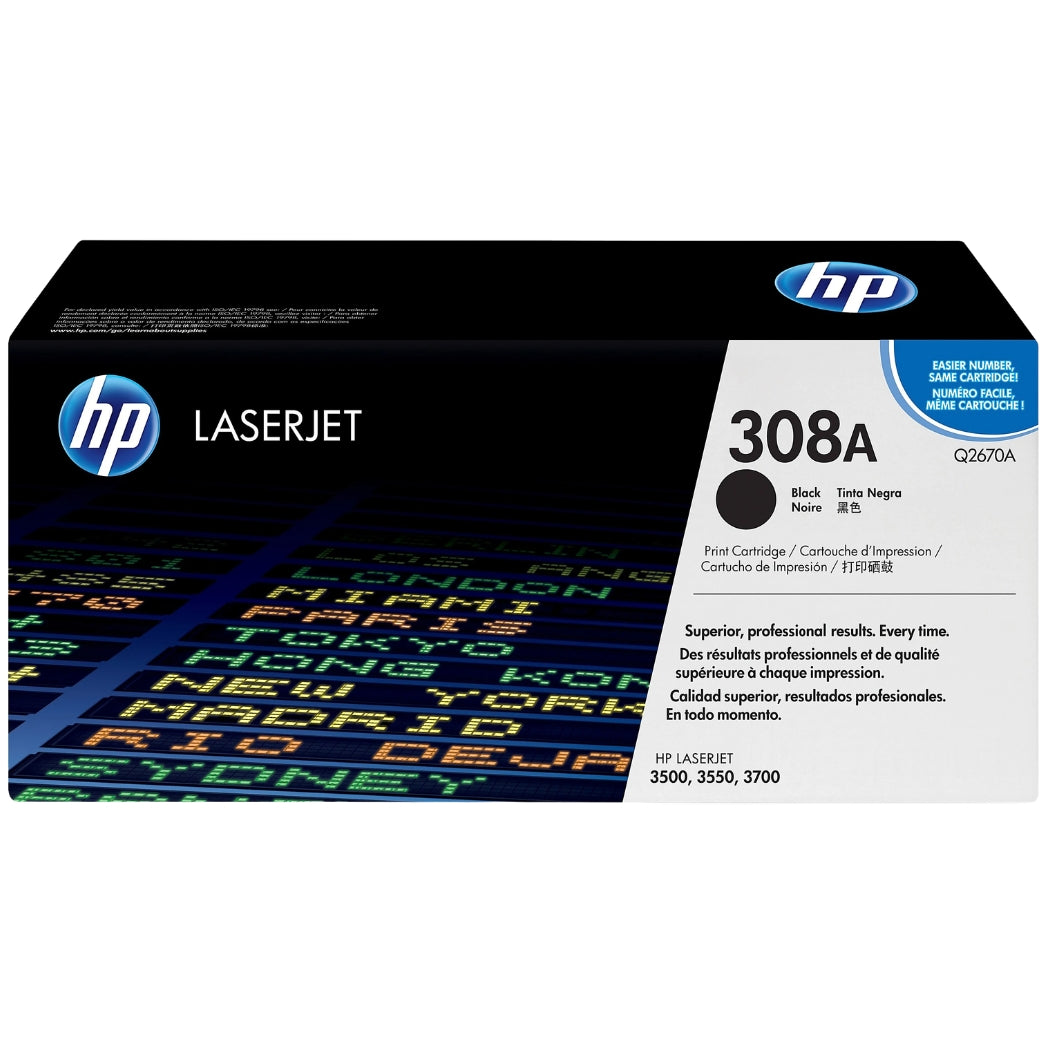 New, Pre-Owned - HP 308A Standard-Yield Black Toner Cartridge, Q2670A