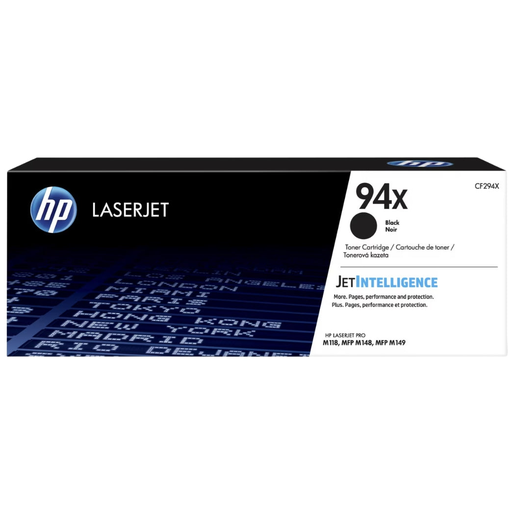 New, Pre-Owned - HP 94X High Yield Black LaserJet Toner Cartridges, CF294X