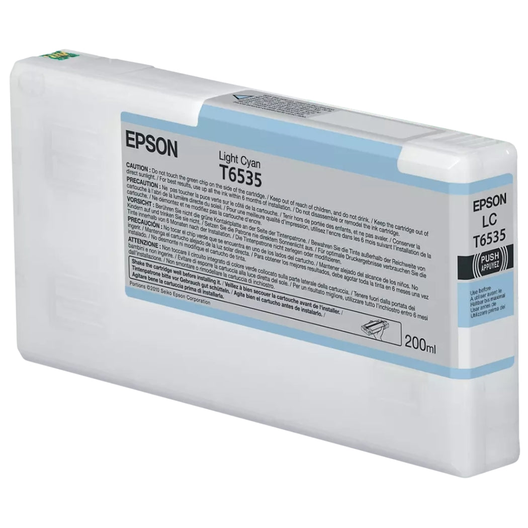 New, Pre-Owned - Epson T6535 Light Cyan Ink Cartridge, T653500