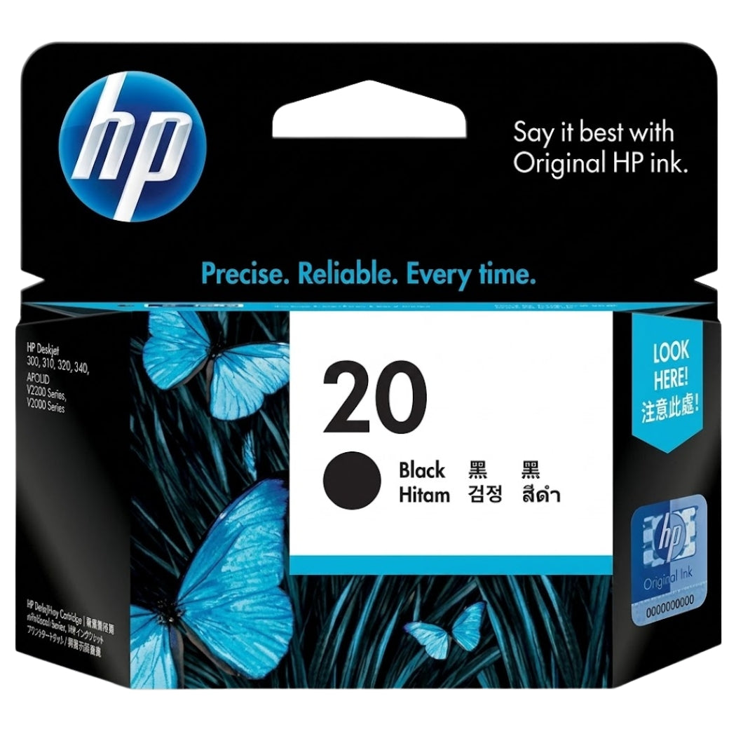 New, Pre-Owned - HP 20 Black New, Pre-Owned - Ink Cartridge, C6614DN