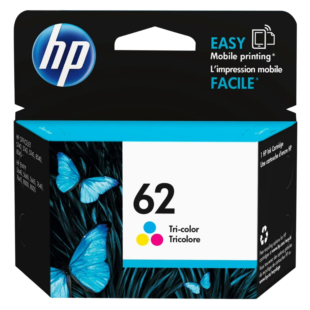New, Pre-Owned - HP 62 (C2P06AN) Tri-Color Ink Cartridge
