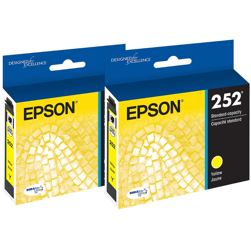 New, Pre-Owned - Epson 252 Yellow Ink Cartridge | 2 pack