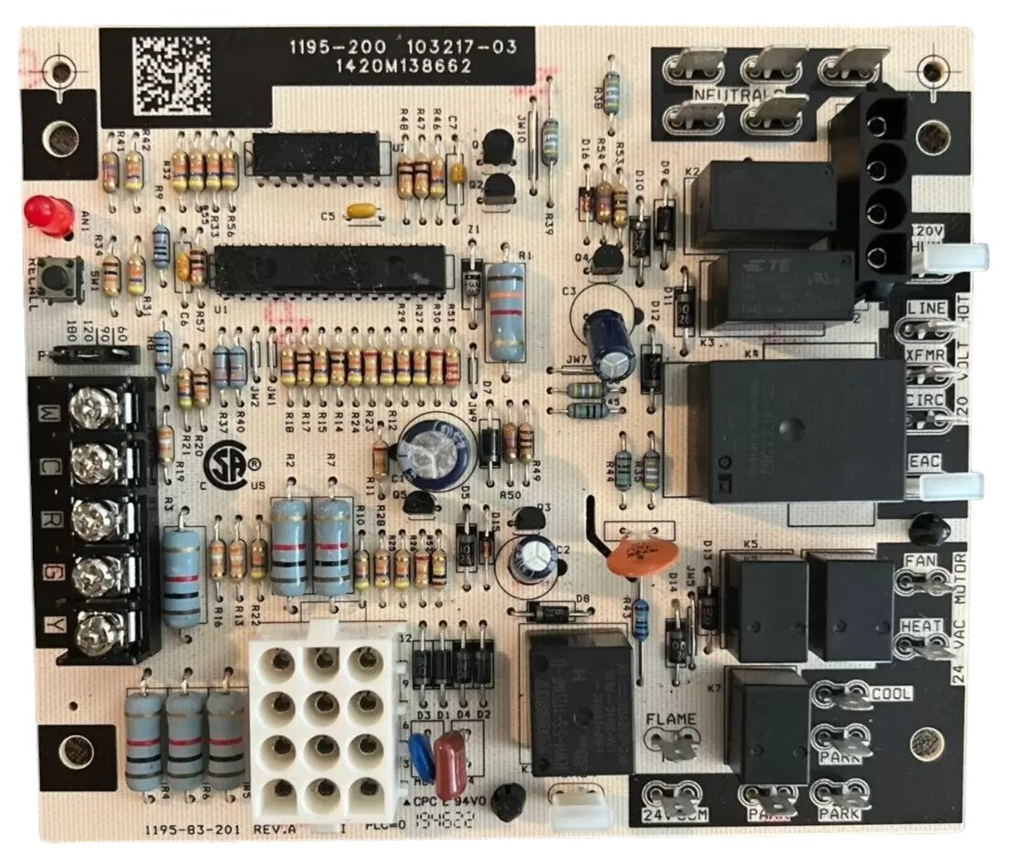 LENNOX 1195-200 Control Circuit Board 103217-03 (Refurbed)