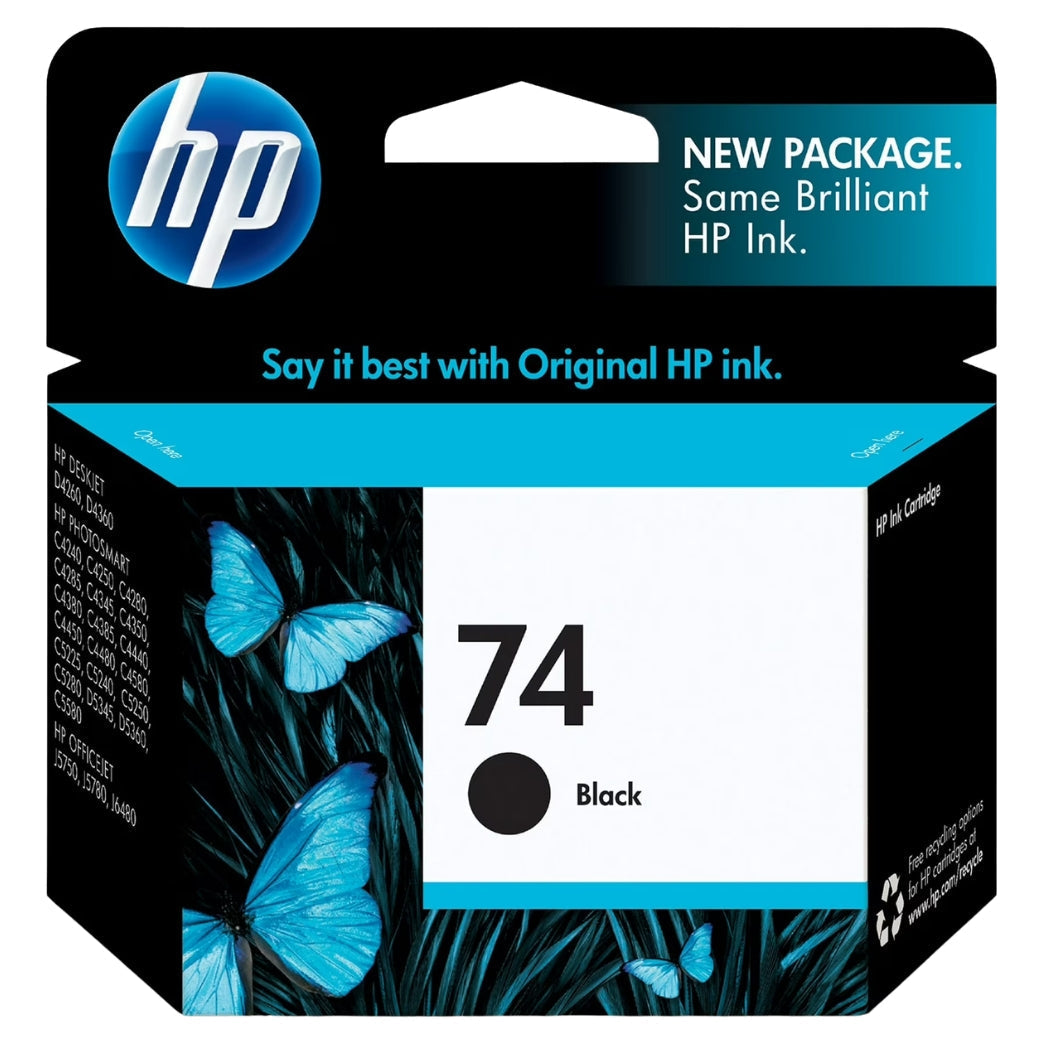 New, Pre-Owned - HP 74 (CB335WN) Black Ink Cartridge