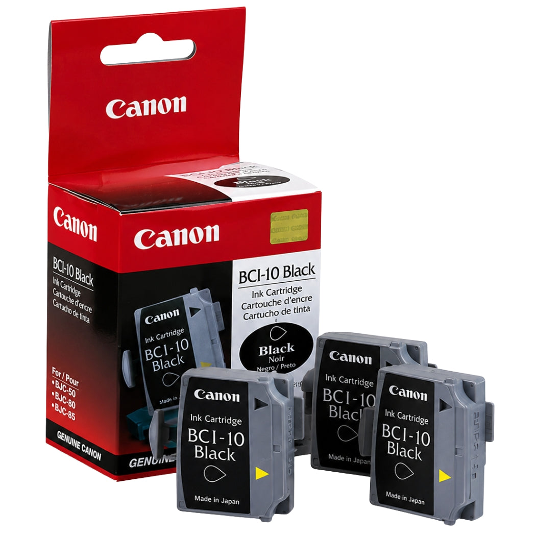 New, Pre-Owned - Canon BCI-10 Black Ink Cartridge-3 Pack