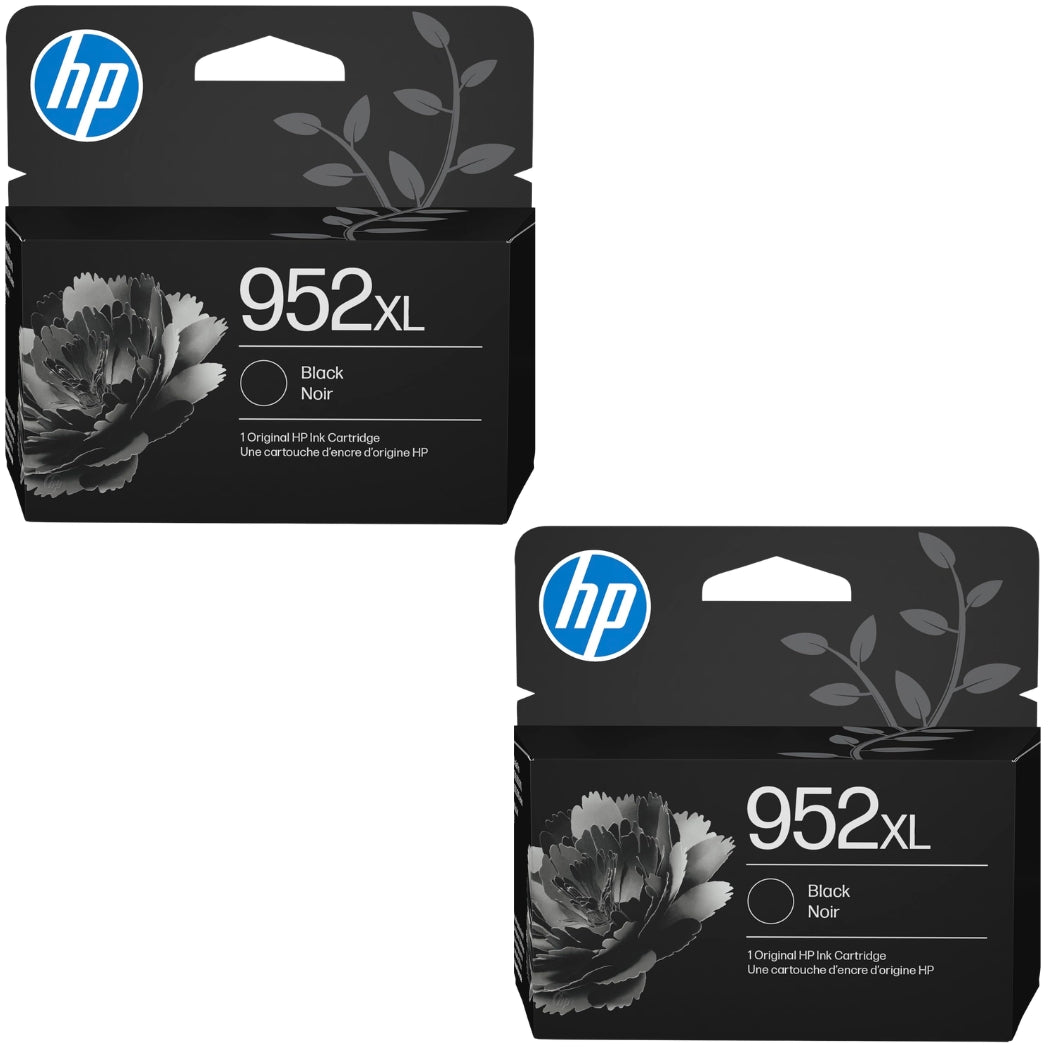 New, Pre-Owned - HP 952XL (F6U19AN) Black Ink Cartridge- 2 Pack