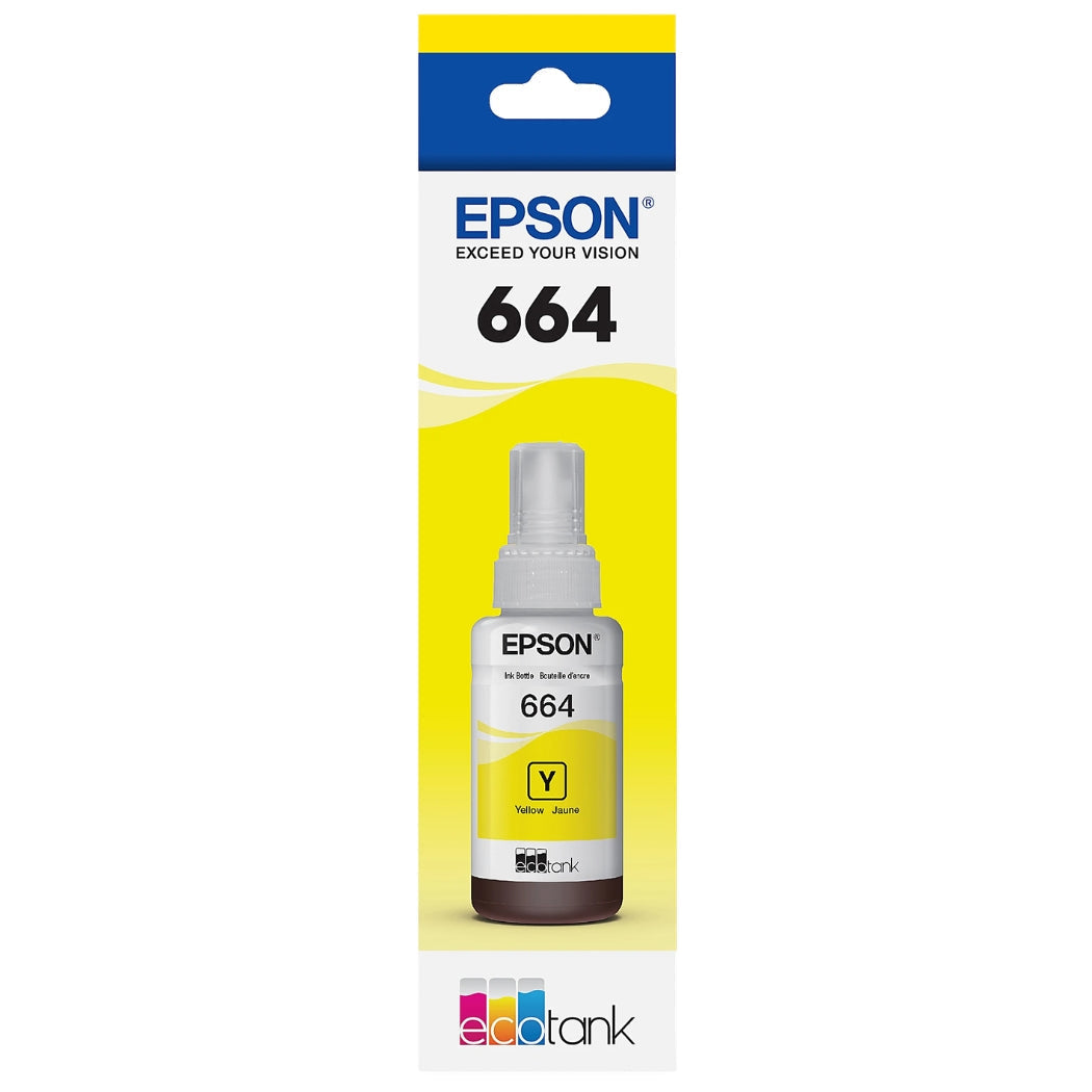 New, Pre-Owned - Epson (664) Ultra High-Yield Yellow Ink Bottle, T664420-S