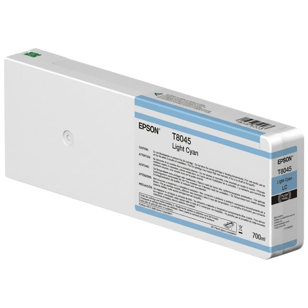 New, Pre-Owned - Epson (T8045) 700ml UltraChrome HD Light Cyan Ink Cartridge, T804500