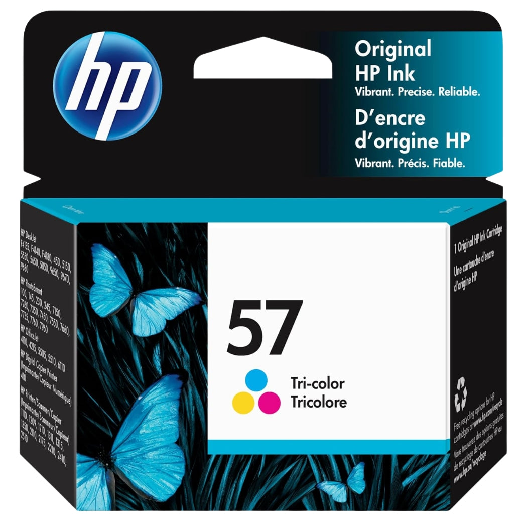 New, Pre-Owned - HP 57 (C6657AN) Tricolor Ink Cartridges