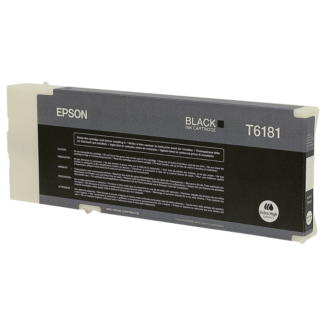 New, Pre-Owned - Epson T6181 Black Extra High Capacity Ink Cartridge