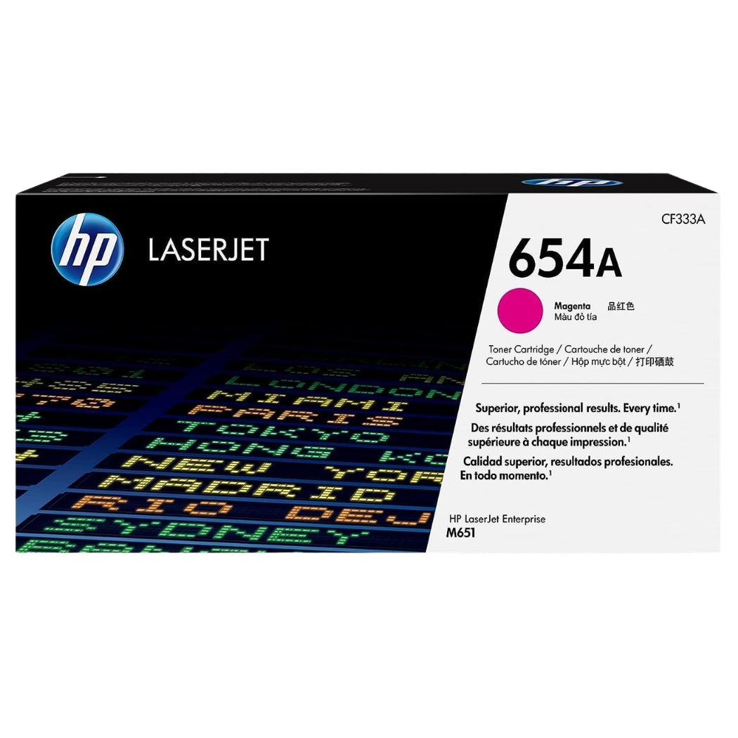 New, Pre-Owned - HP 654A Magenta LaserJet Toner Cartridge, CF333A