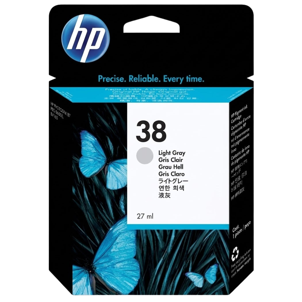 New, Pre-Owned - HP 38 Light Gray (C9414A) Ink Cartridge
