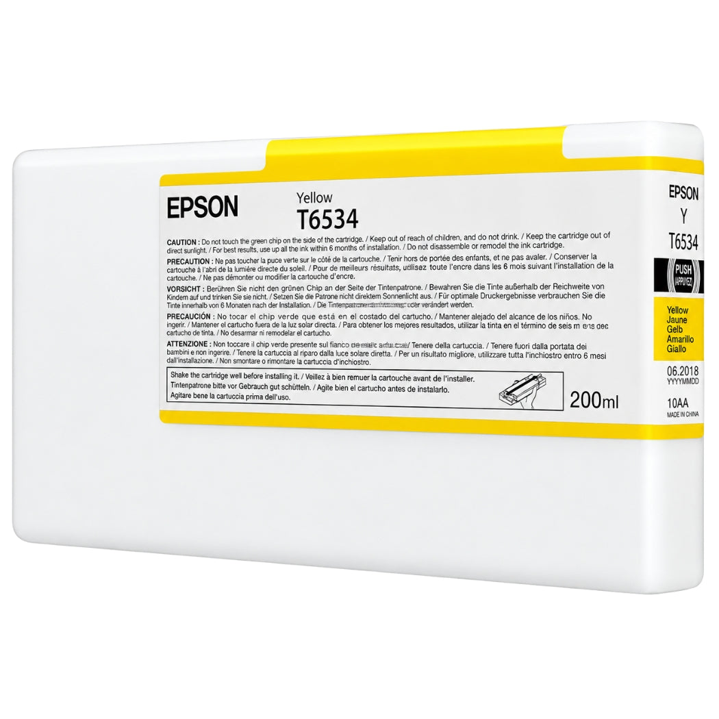 New, Pre-Owned - Epson T653 Yellow Ink Cartridge, T653400