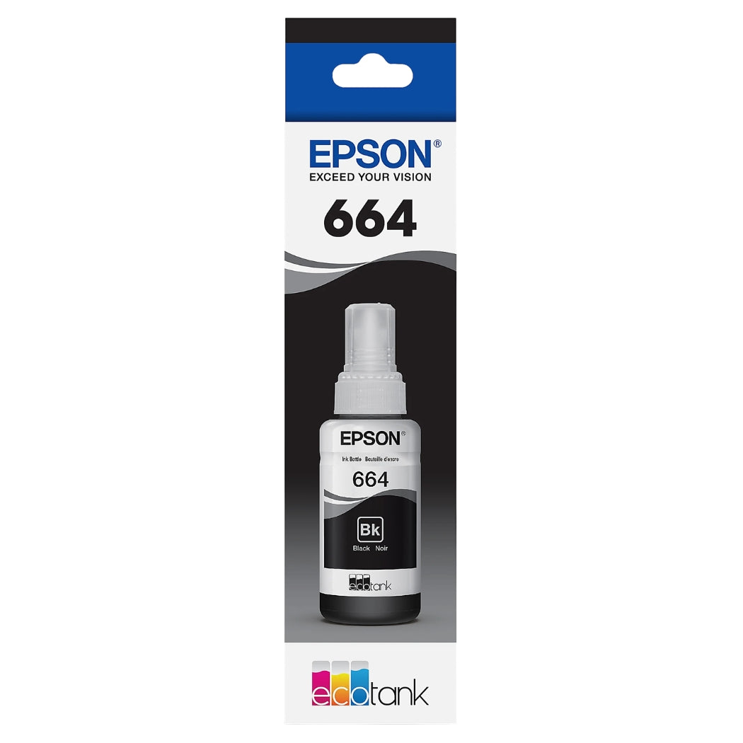 New, Pre-Owned - Epson (664) Ultra High-Yield Black Ink Bottle, T664120-S