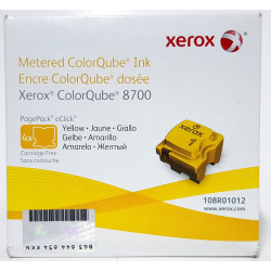New, Pre-Owned - Xerox Solid Ink 8700 Yellow (4 sticks) (108R00992) (108R01012)