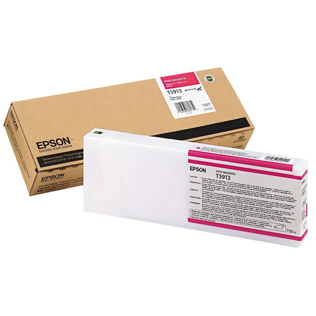 New, Pre-Owned - Epson T5913 Vivid Magenta UltraChrome K3 Ink Cartridge, T591300
