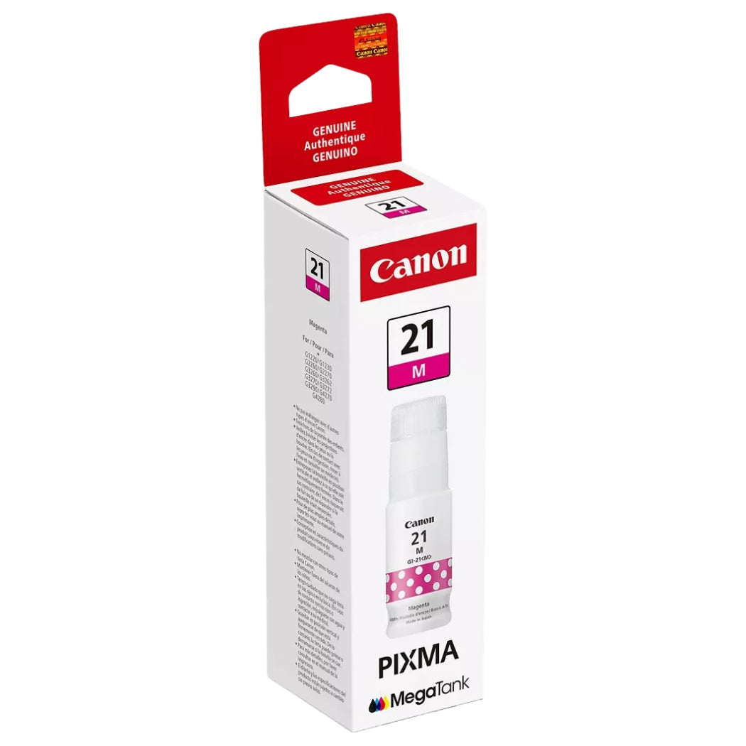 New, Pre-Owned - Canon GI-21 Standard Yield Magenta Ink Bottle, 4538C001
