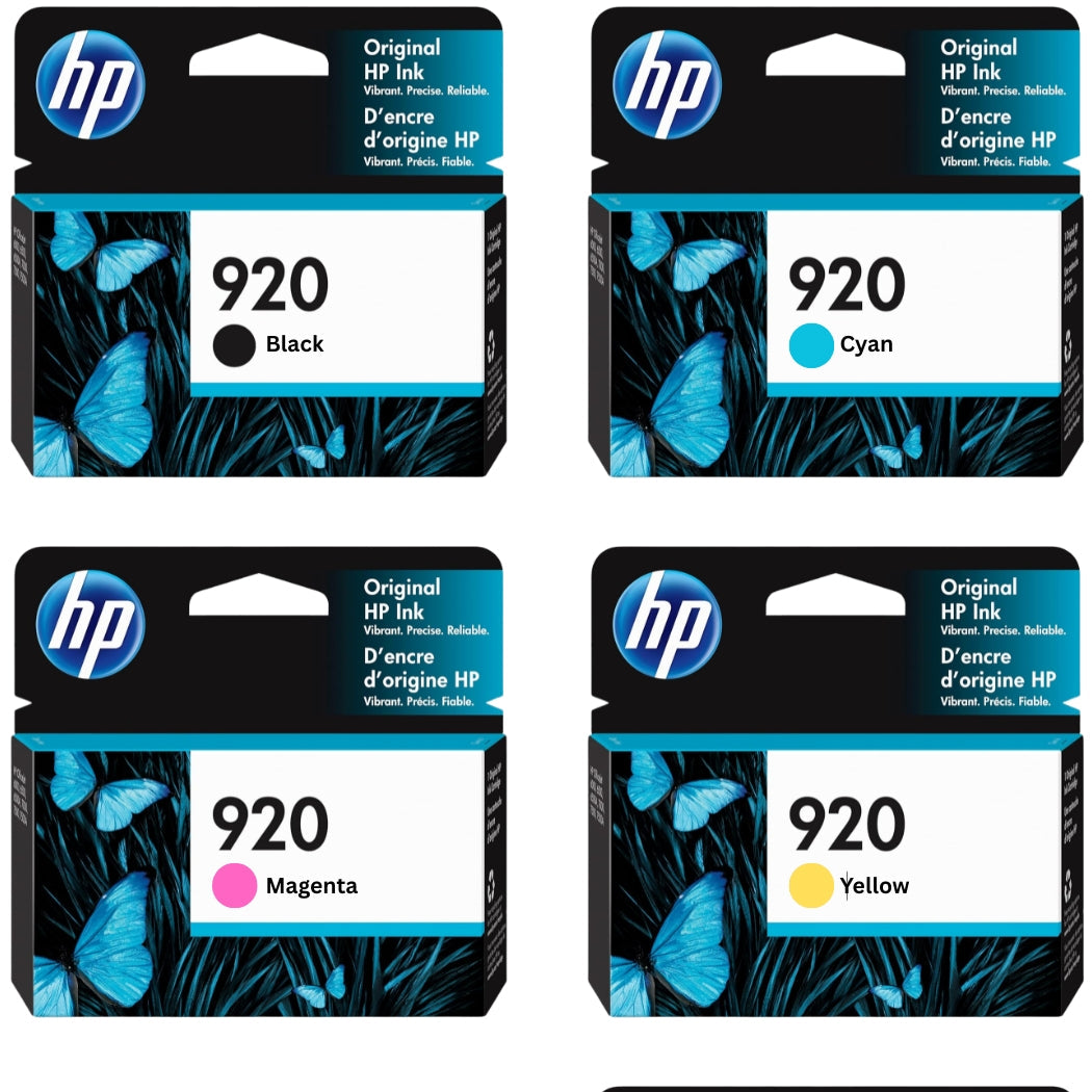 New, Pre-Owned - HP New, Pre-Owned - 920 Black, Cyan, Magenta & Yellow Ink Cartridges