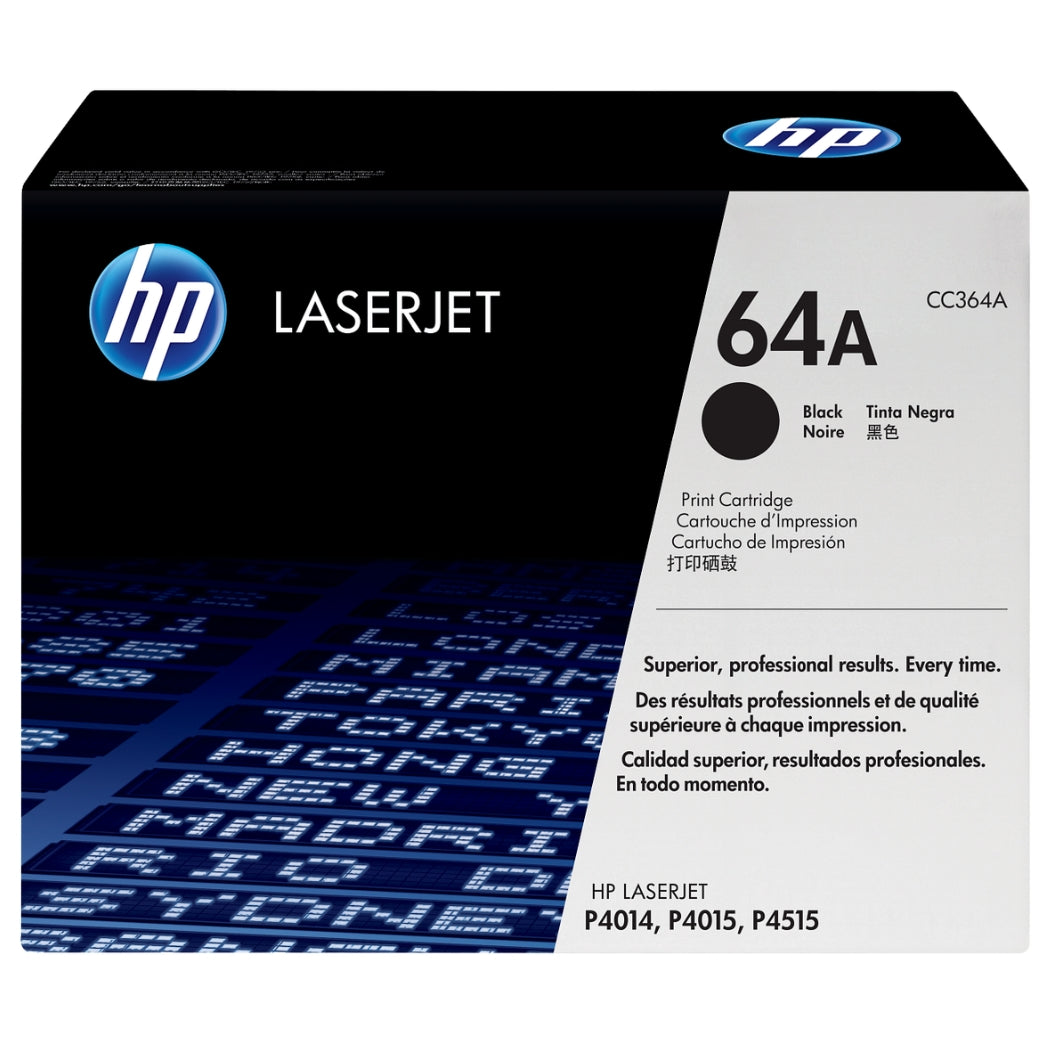 New, Pre-Owned - HP 64A High Yield Black LaserJet Toner Cartridge, CC364A