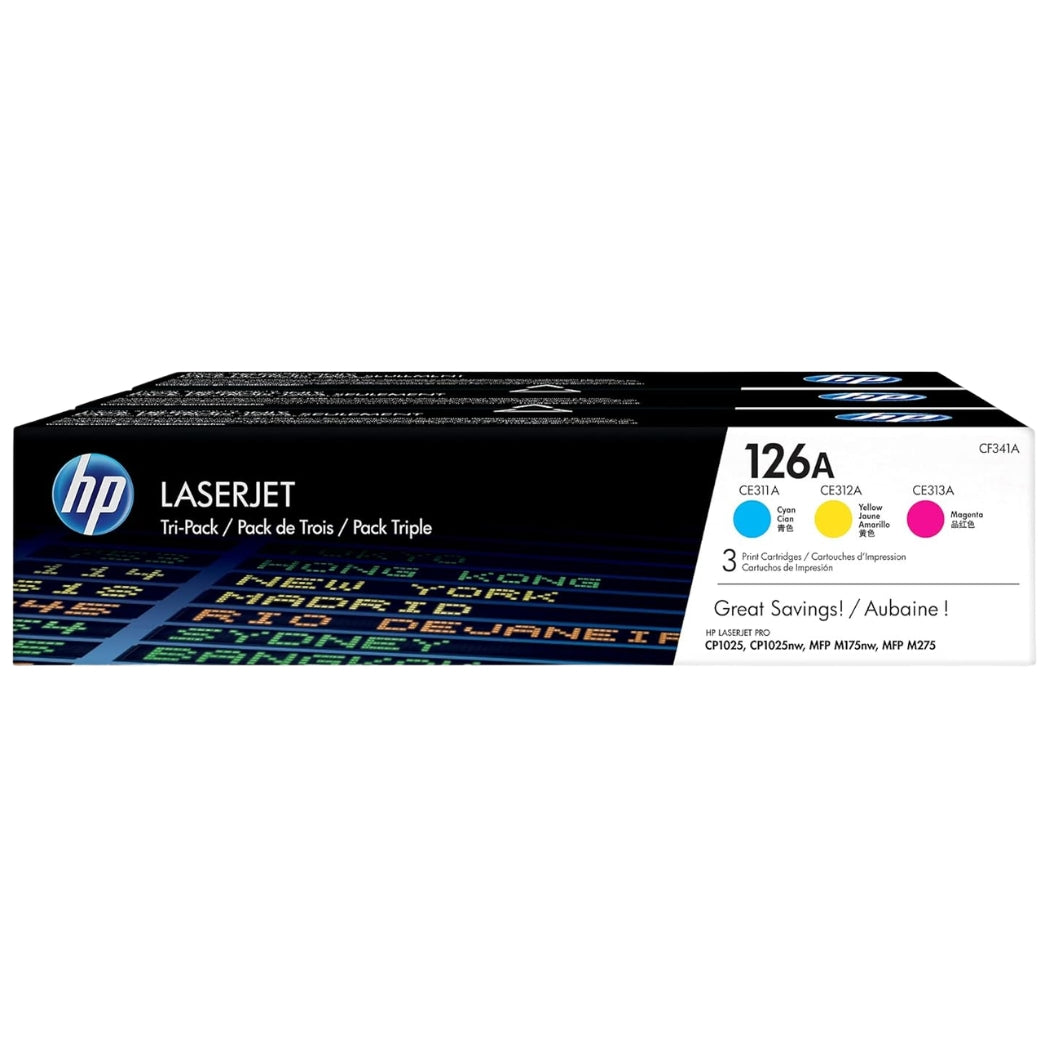 New, Pre-Owned - HP 126A Standard Yield TRI-COLOR Toner Cartridge, CF341A
