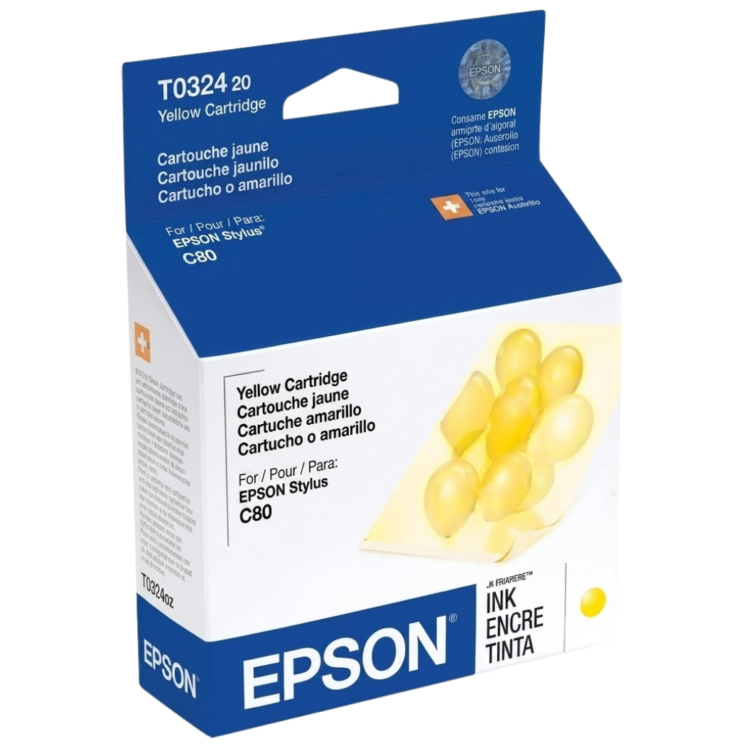 New, Pre-Owned - Epson T032 Standard-Yield Yellow Ink Cartridge, T032420