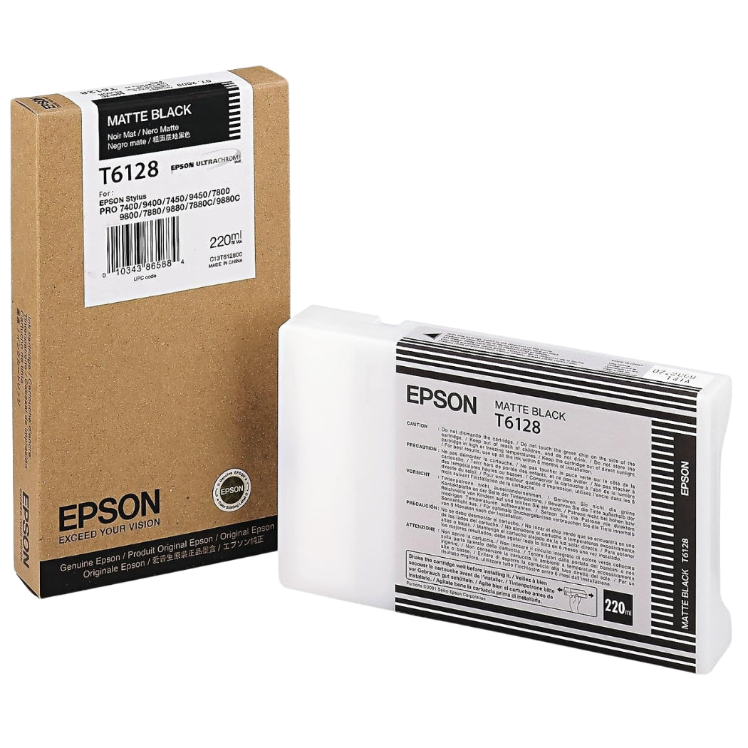 New, Pre-Owned - Epson T6128 Matte Black Ink Cartridge