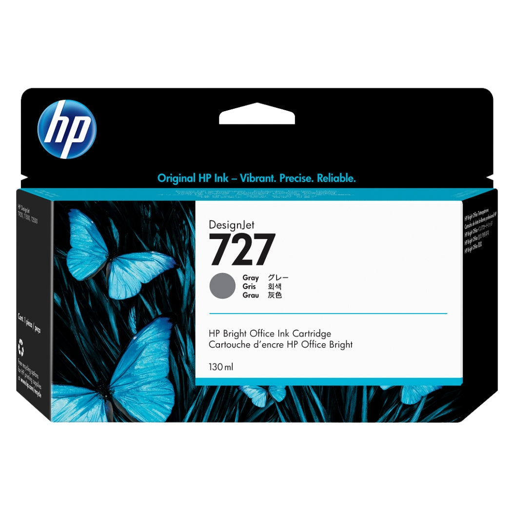 New, Pre-Owned - HP 727 130mL (B3P24A) Gray Ink Cartridge