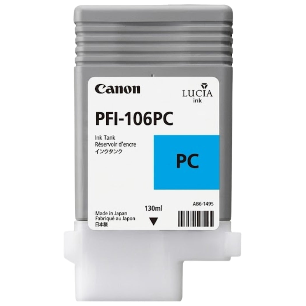 New, Pre-Owned - Canon PFI-106 Standard Yield Photo Cyan Ink Cartridge, 6625B004AA