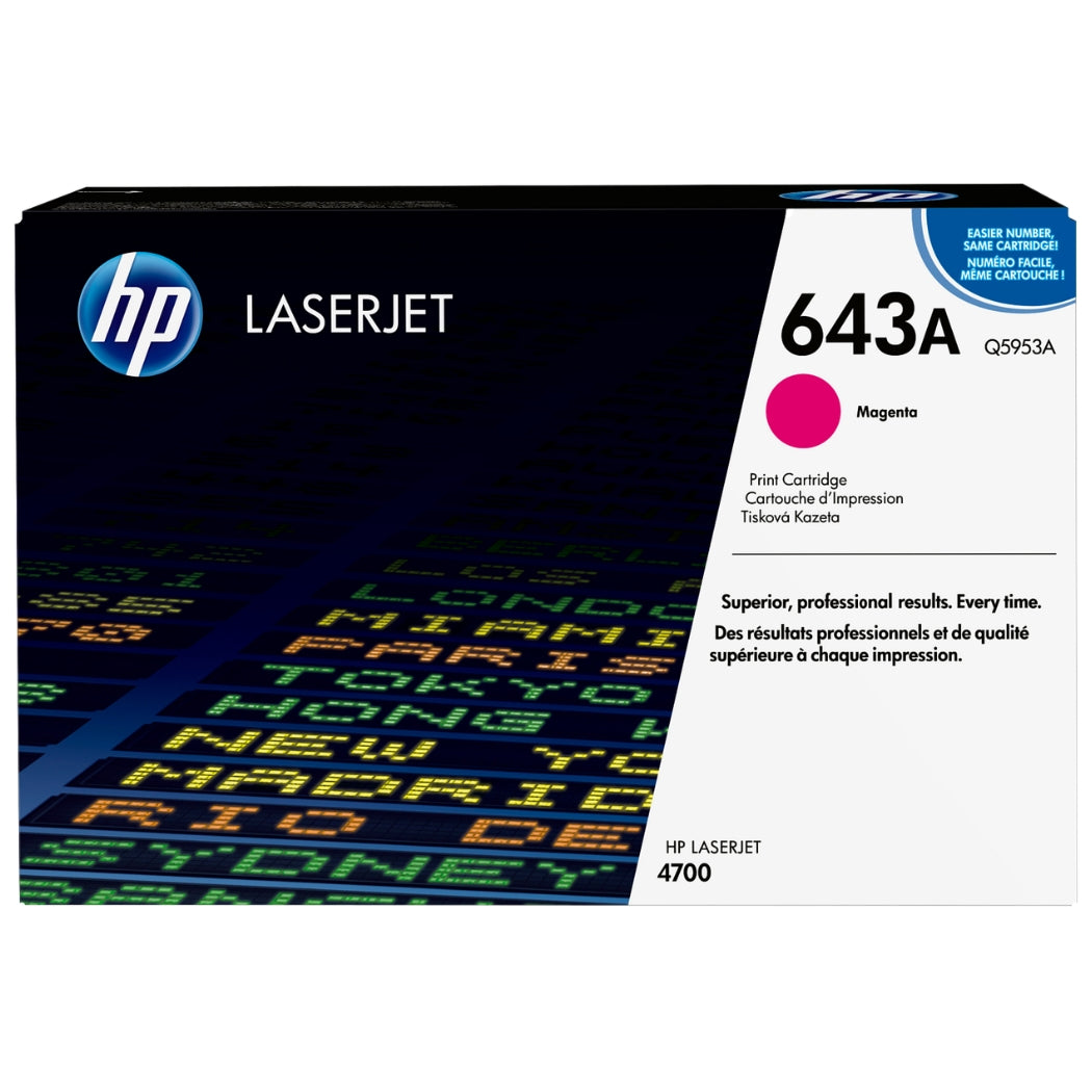 New, Pre-Owned - HP 643A Standard-Yield Magenta Laser Toner Cartridge, Q5953A