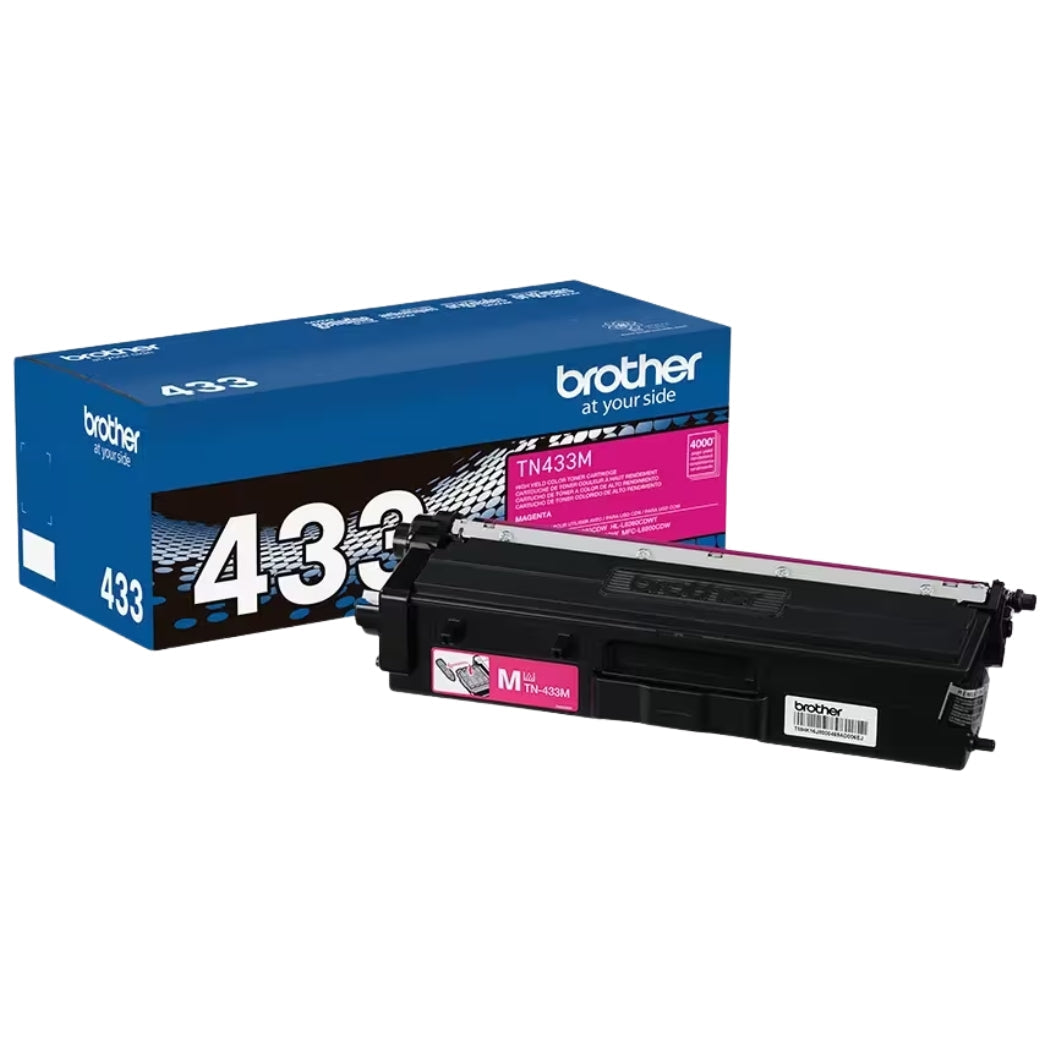 New, Pre-Owned - Brother TN-433 Magenta High-Yield Toner Cartridge, TN433M