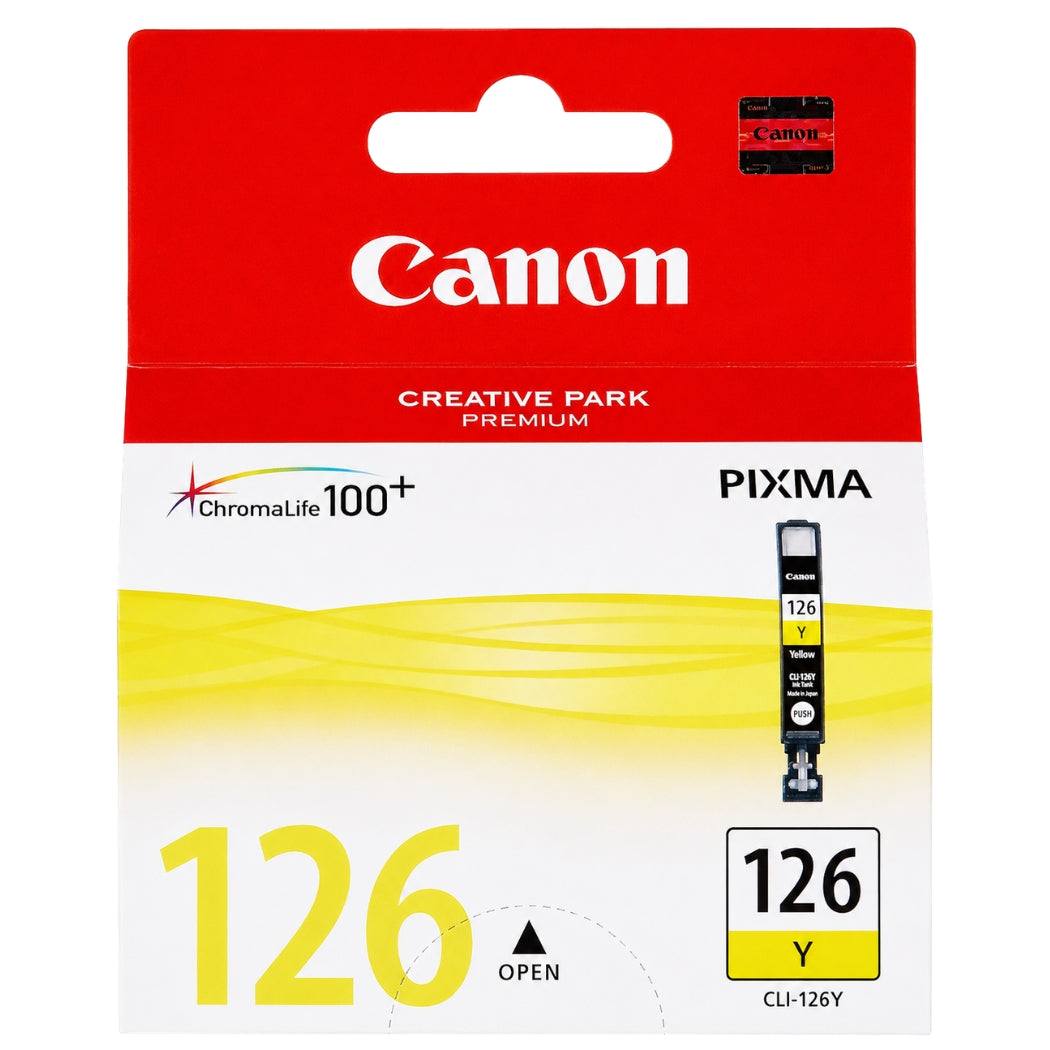New, Pre-Owned - Canon 126 Standard Yield Yellow Ink Cartridge, 4564B001