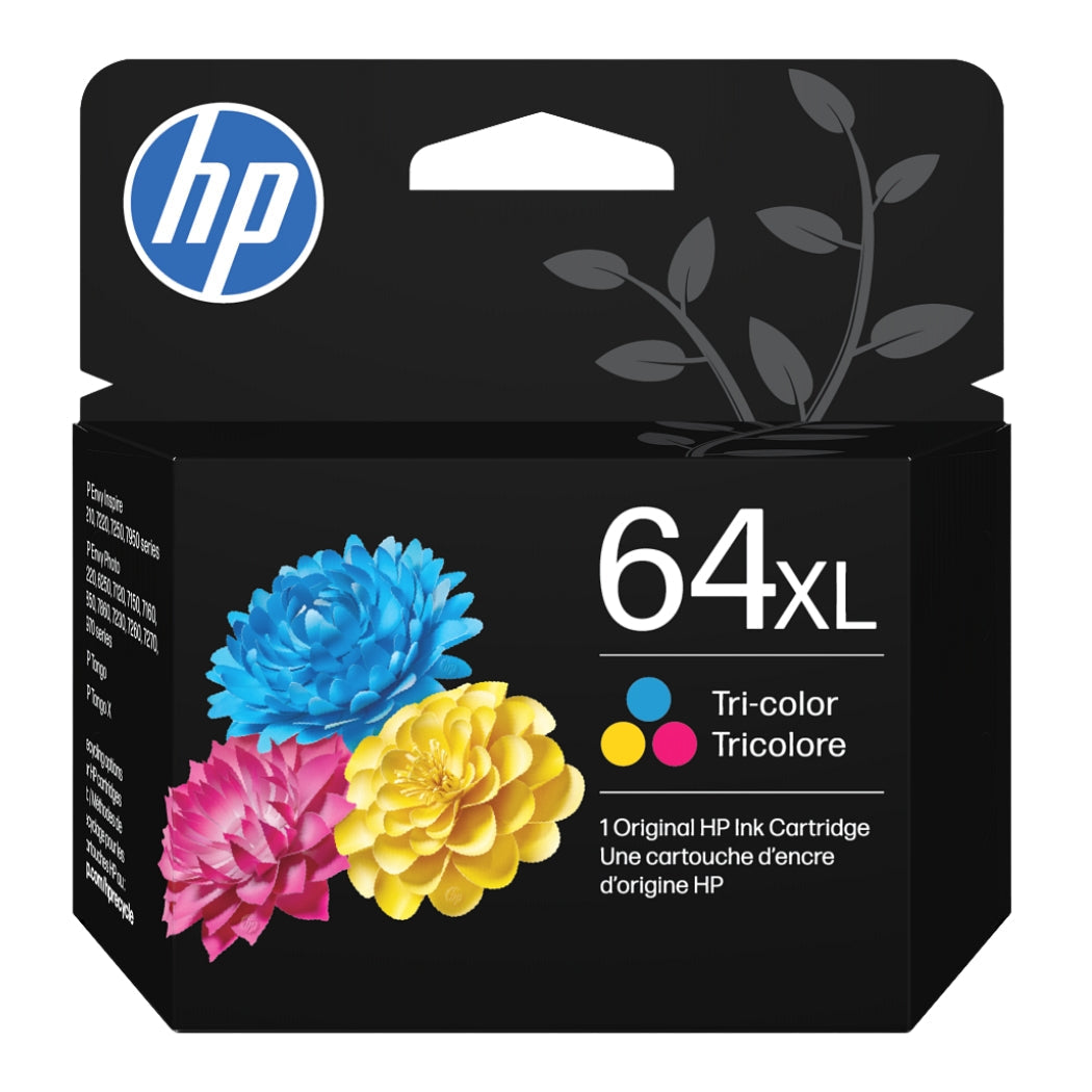 New, Pre-Owned - HP 64XL (N9J91AN) Tri-Color Ink Cartridge