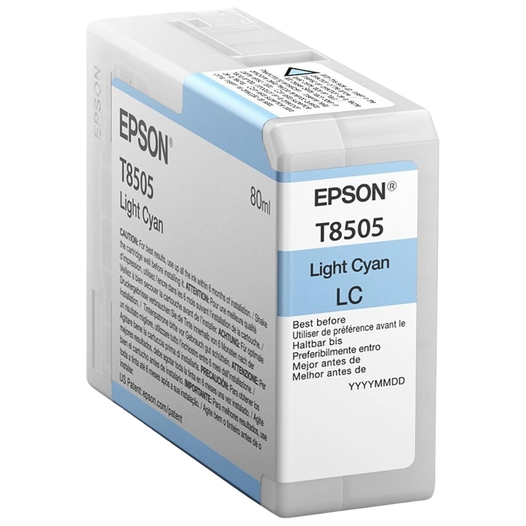 New, Pre-Owned - Epson 80ml UltraChrome HD Light Cyan Ink Cartridge, T850500