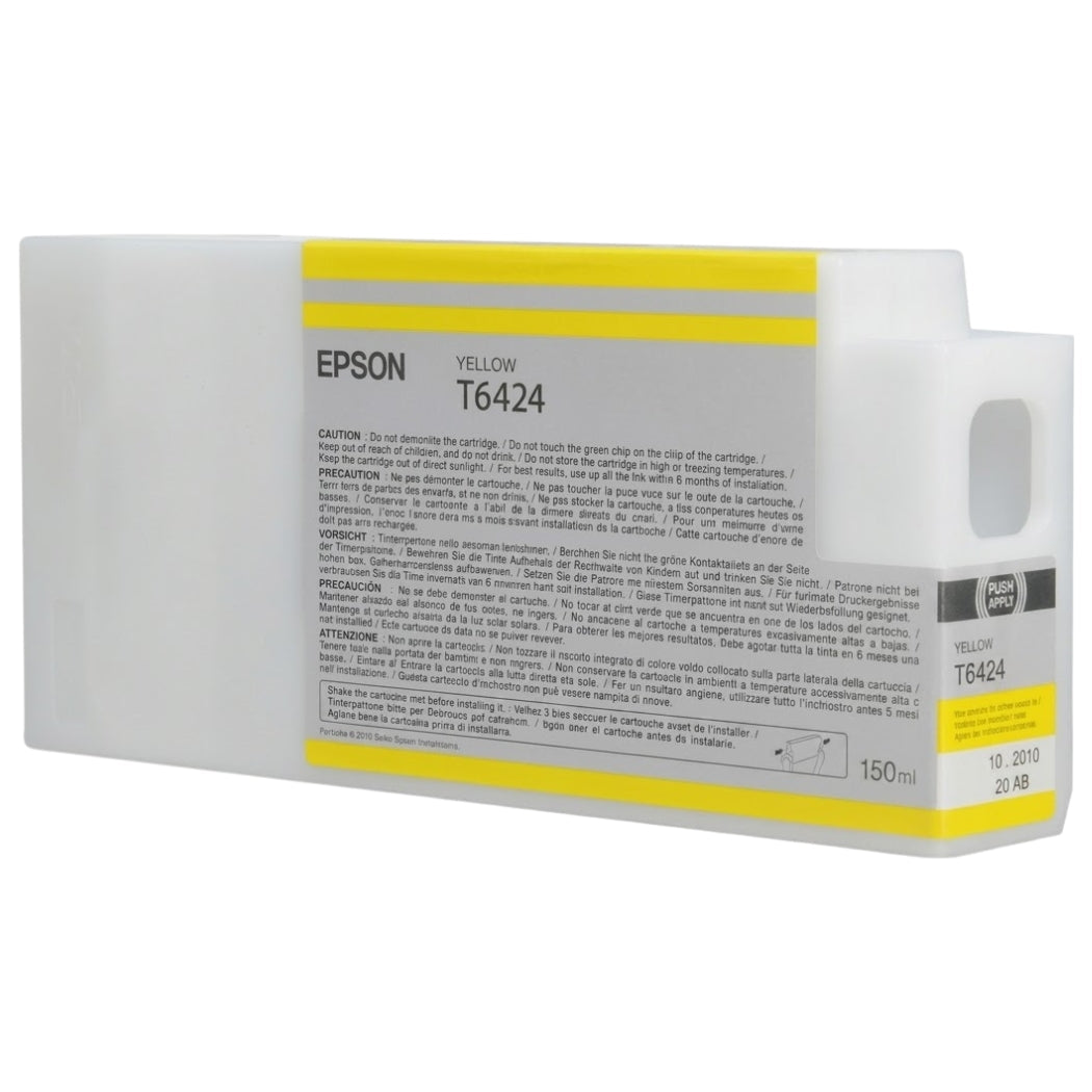 New, Pre-Owned - Epson T6424 Yellow 150ml Ink Cartridge