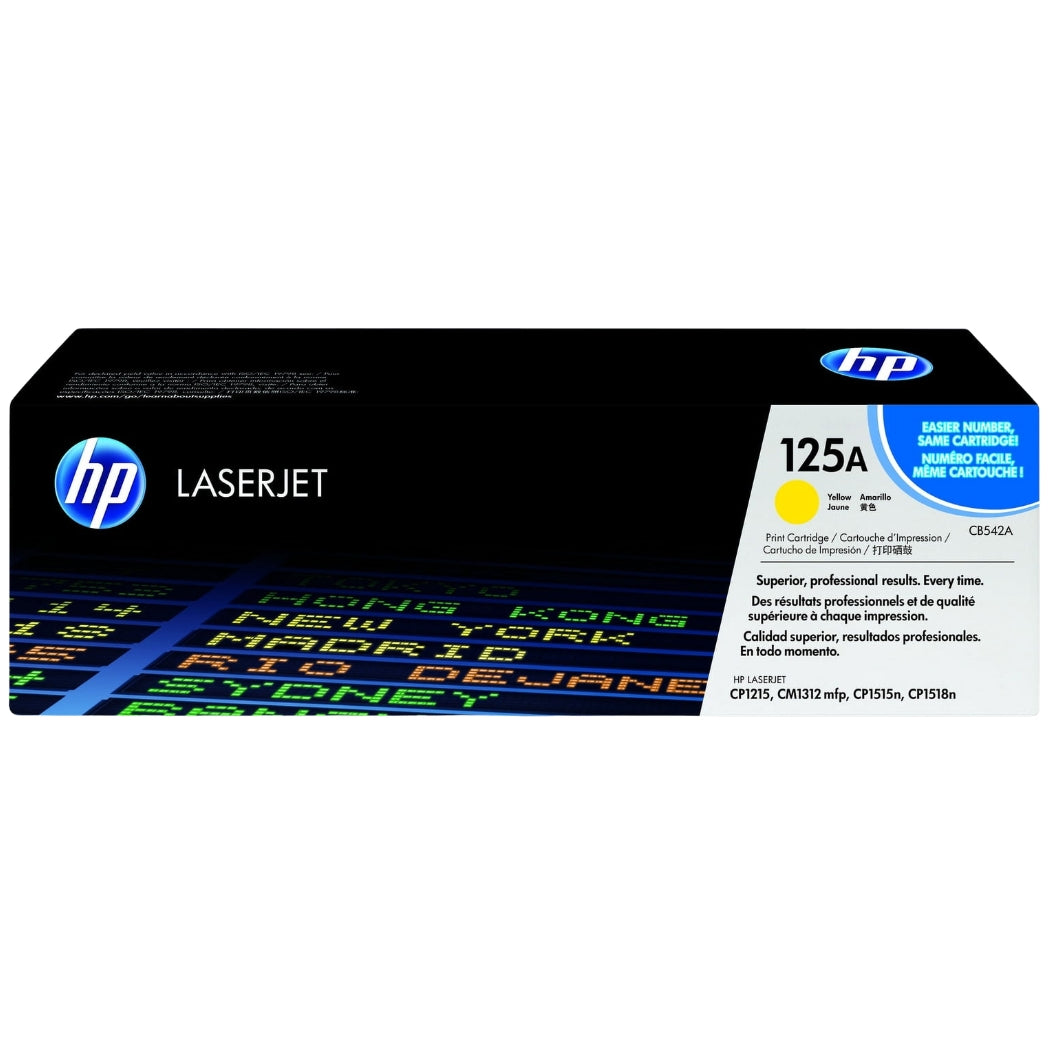 New, Pre-Owned - HP 125A High Yield Yellow LaserJet Toner Cartridge, CB542A