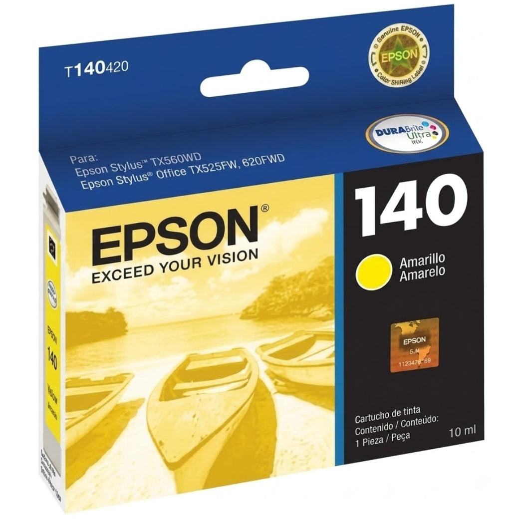 New, Pre-Owned - Epson 140 Yellow Ink Cartridge, T140420-AL