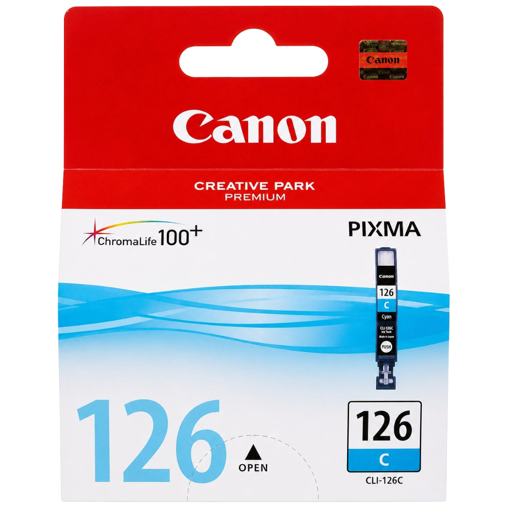 New, Pre-Owned - Canon 126 Standard Yield Cyan Ink Cartridge, 4562B001